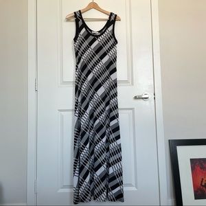 Calvin Klein Slip on Dress in Black and White